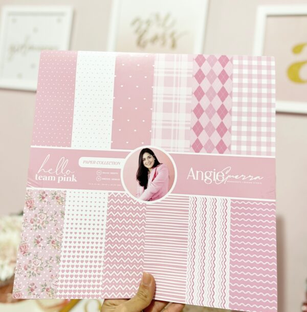 Block de papel decorado alto gramaje Angie Guerra Pink